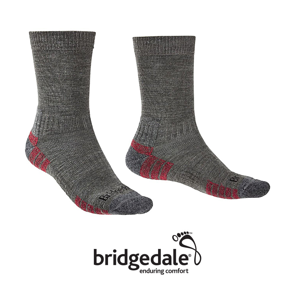 Bridgedale Hike Midweight Boot - Calze Merino Endurance Donna, Altezza Scarpone, Imbottitura Media, Turchese, Large